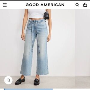 Good Waist Palazzo Cropped Jeans NWOT